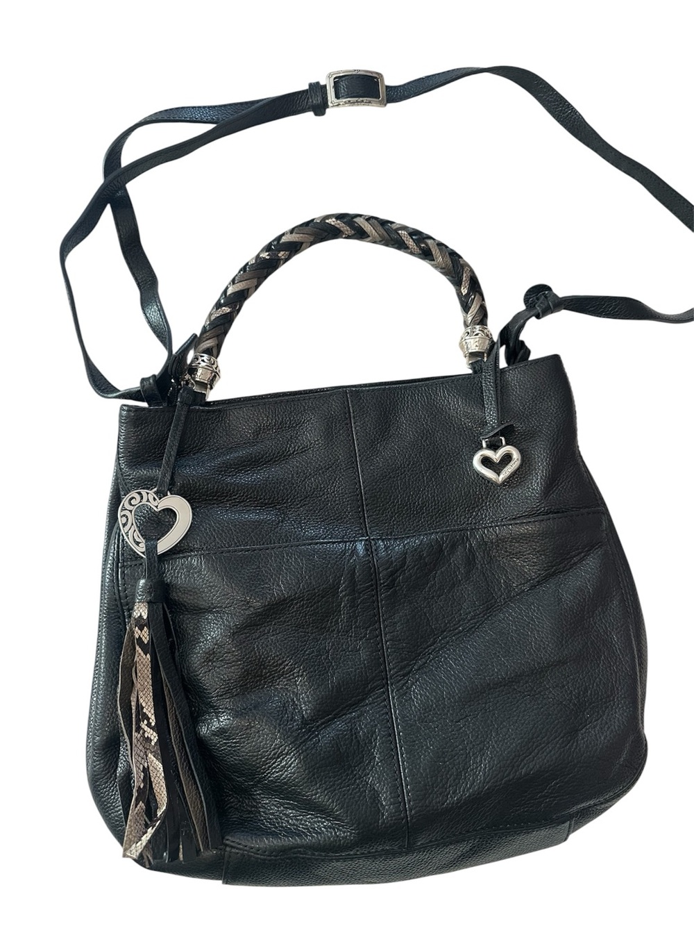 Brighton Barbados Bahamas black leather purse